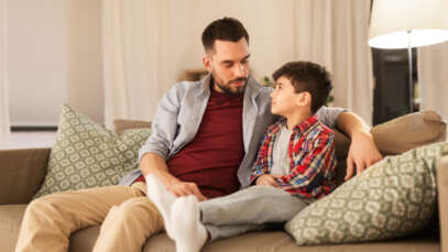 A Father Practicing Active Listening with His Son