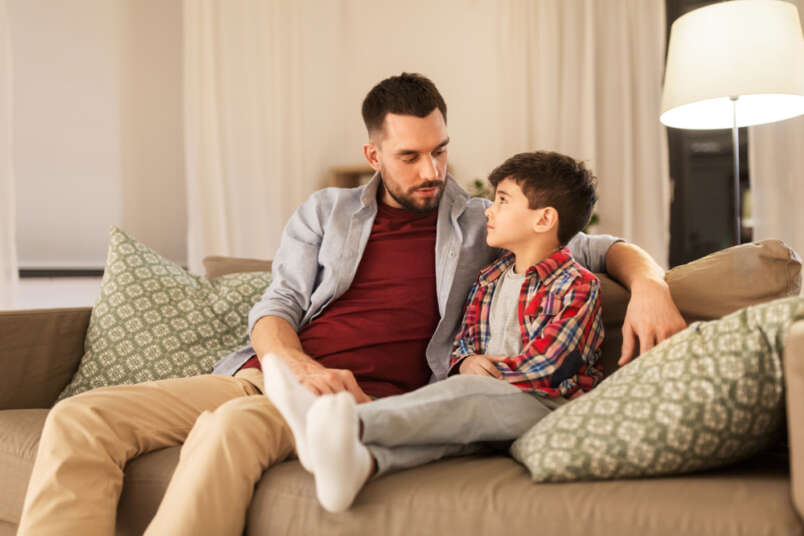 A Father Practicing Active Listening with His Son